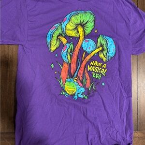 DOM Purple Tee with Graphic Design